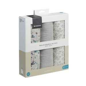 دستمال خشک کن سه عددی طرحدار کیکابو dreamy fields grey