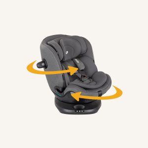 صندلی ماشین ای اسپین مولتی وی 360 درجه طوسی از برند جویی Joie i-Spin Multiway 360