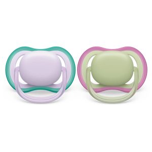 پستانک ارتودنسی اونت ۰-۶ ماه یاسی و سبز UltraAir