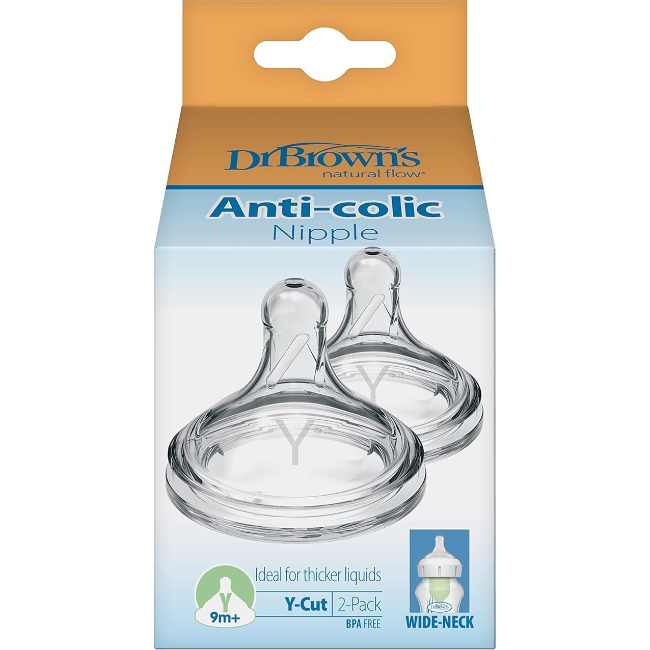 سرشیشه Y_cutپهن +9 دکتر بروان آپشن پلاس دو عددی DrBrowns